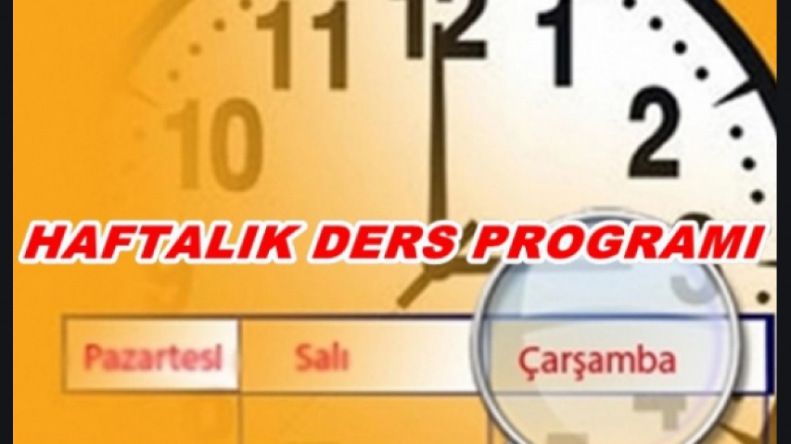 SINIFLARIN HAFTALIK DERS PROGRAMLARI / 12.10.2022 İTİBARİYLE